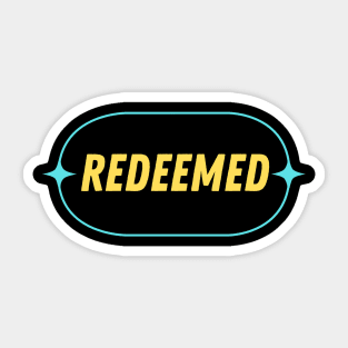 Redeemed | Christian Typography Sticker